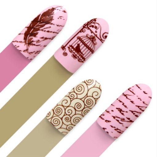 Nailart Moyra Stamping Plate 05 Vintage - Afbeelding 2