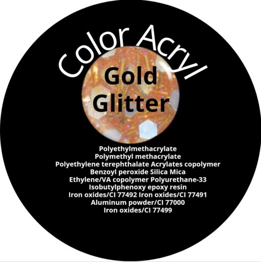 Acryl Color Gold glitter - Afbeelding 2