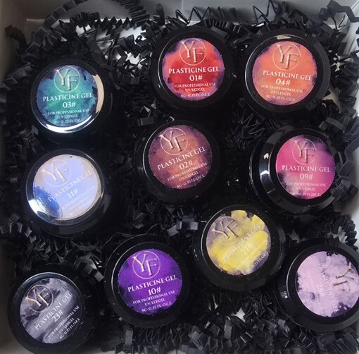 Collectie Plasticine 3D Nail Art UV Gel 8 kleuren +2 Gratis - Afbeelding 11