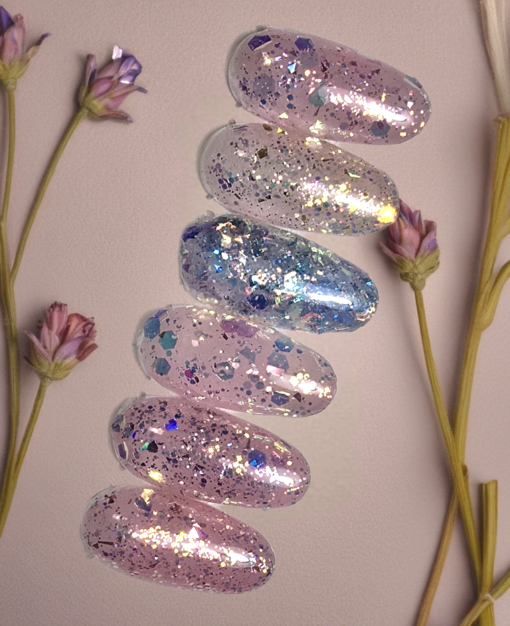Nailart Glitter Flakes 6 Stuks - Afbeelding 2